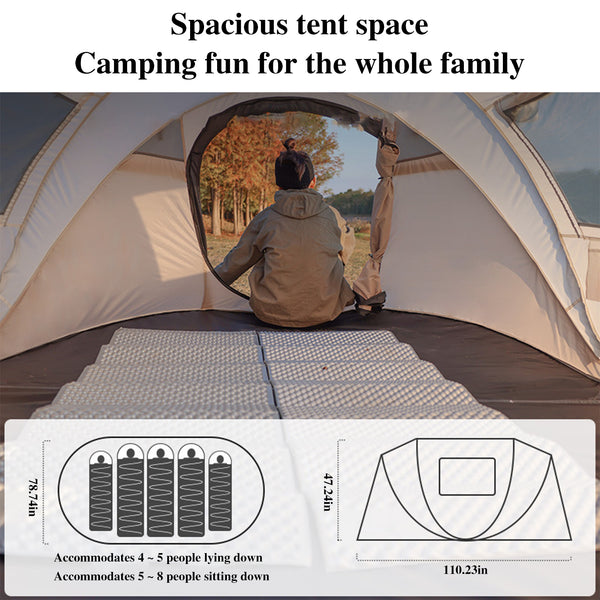 Upgraded Pop up Tent 2-4 Persons Easy Setup in 3 Seconds Instant Camping Tent with Porch