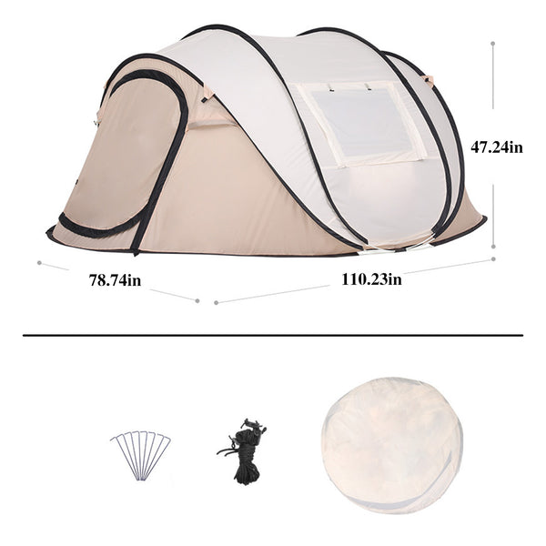 Upgraded Pop up Tent 2-4 Persons Easy Setup in 3 Seconds Instant Camping Tent with Porch