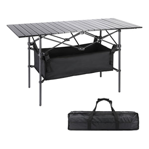 Camping Table 4Ft Folding Table Aluminum Roll up Table Folding Camp Table